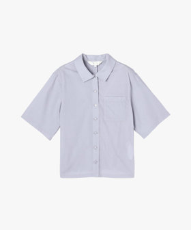 To b. by agnès b. ボックスカット 半袖 シャツ ブルー