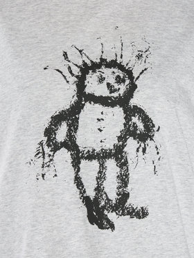 FEMME ウィメンズ コットン プリント 半袖 アーティスト Tシャツ "Harmony Korine" グレー