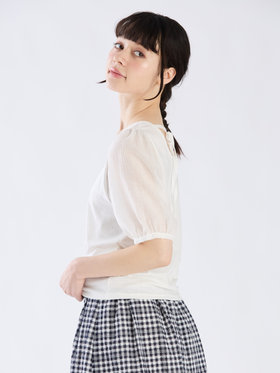 To b. by agnès b. 【Outlet】シアースリーブTシャツ ホワイト