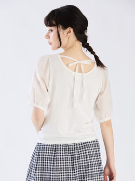 To b. by agnès b. 【Outlet】シアースリーブTシャツ ホワイト