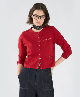 To b. by agnès b. To b. by agnes b.× green label relaxing オーガニックコットン ニュートラディショナルカーディガン レッド