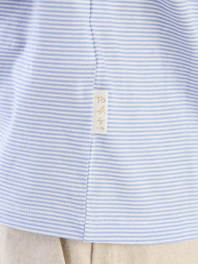 To b. by agnès b. 【Outlet】ボーダーロングスリーブTシャツ ブルー