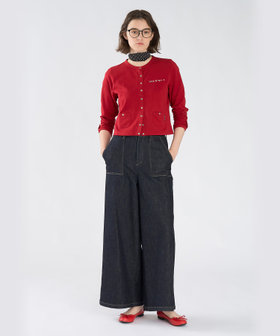 To b. by agnès b. To b. by agnes b.× green label relaxing オーガニックコットン ニュートラディショナルカーディガン レッド