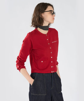 To b. by agnès b. To b. by agnes b.× green label relaxing オーガニックコットン ニュートラディショナルカーディガン レッド