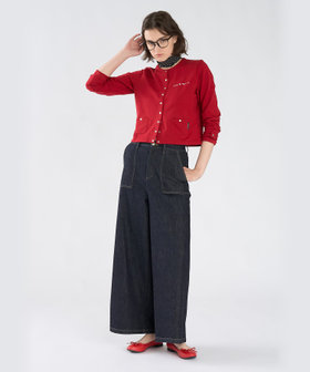 To b. by agnès b. To b. by agnes b.× green label relaxing オーガニックコットン ニュートラディショナルカーディガン レッド