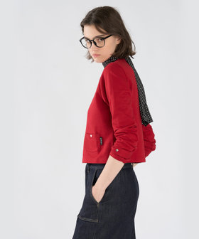 To b. by agnès b. To b. by agnes b.× green label relaxing オーガニックコットン ニュートラディショナルカーディガン レッド