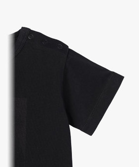 ENFANT ベビー ベビー フォトプリント コットン 半袖 Tシャツ ブラック