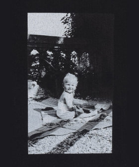 ENFANT ベビー ベビー フォトプリント コットン 半袖 Tシャツ ブラック