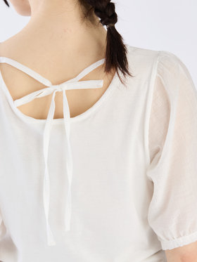 To b. by agnès b. 【Outlet】シアースリーブTシャツ ホワイト