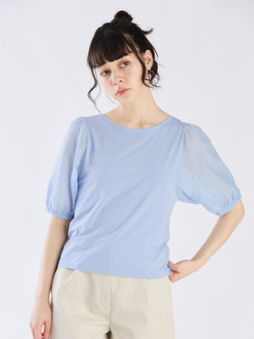 To b. by agnès b. 【Outlet】シアースリーブTシャツ ブルー