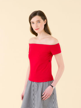 FEMME ウィメンズ JE57 TS CRISTAL MC Tシャツ レッド