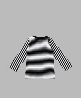 ENFANT ベビー WEB限定 ベビーギフトボックス ロゴボーダーTシャツ・サロペット2点セット ブラック
