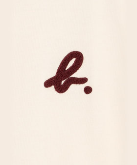 HOMME メンズ メンズ "b."刺繍 半袖 Tシャツ ホワイト