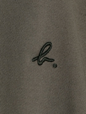 HOMME メンズ メンズ ”b.”ロゴ コットン 長袖 スウェット フーディー ”Porto” グリーン系その他