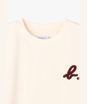 HOMME メンズ メンズ "b."刺繍 半袖 Tシャツ ホワイト