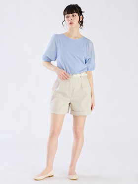 To b. by agnès b. 【Outlet】シアースリーブTシャツ ブルー