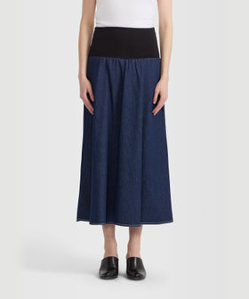 FEMME ウィメンズ デニム フレアスカート ネイビー