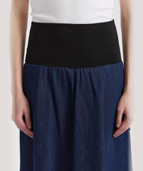 FEMME ウィメンズ デニム フレアスカート ネイビー