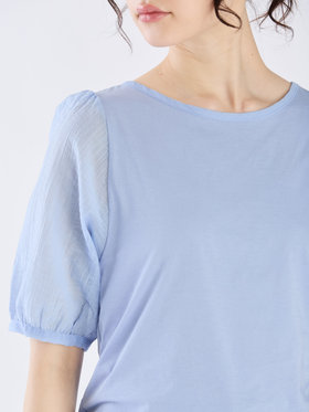 To b. by agnès b. 【Outlet】シアースリーブTシャツ ブルー