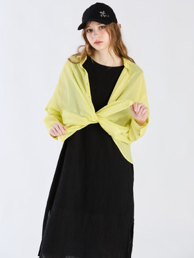 To b. by agnès b. 【Outlet】ロングスリーブボーイズシャツ イエロー