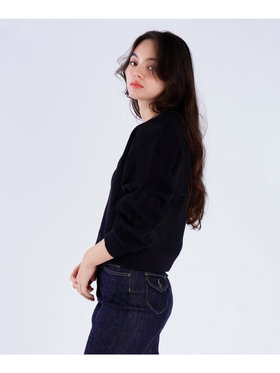 To b. by agnès b. 【Outlet】メッシュ ニット ブルゾン ブラック