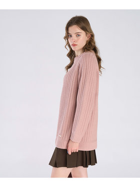 To b. by agnès b. 【Outlet】ラグランスリーブ ニット プルオーバー ピンク