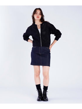 To b. by agnès b. 【Outlet】メッシュ ニット ブルゾン ブラック