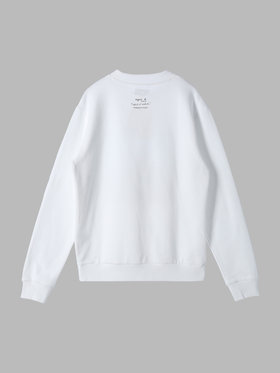 HOMME メンズ メンズ フォトプリント アーティスト 長袖 スウェット ”Francois Prost” ホワイト