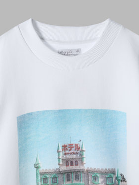 HOMME メンズ メンズ フォトプリント アーティスト 長袖 スウェット ”Francois Prost” ホワイト