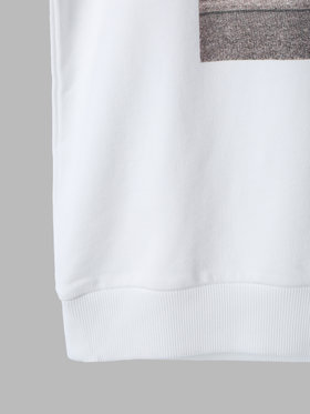 HOMME メンズ メンズ フォトプリント アーティスト 長袖 スウェット ”Francois Prost” ホワイト