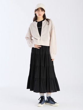 To b. by agnès b. 【Outlet】メッシュ ニット ブルゾン ホワイト