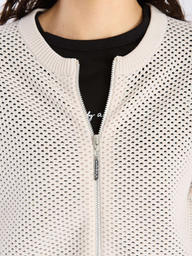 To b. by agnès b. 【Outlet】メッシュ ニット ブルゾン ホワイト