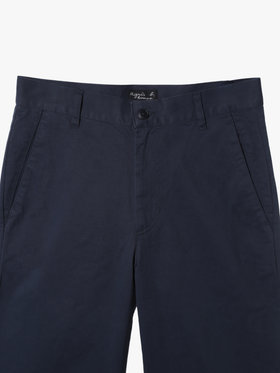 HOMME メンズ メンズ コットン ギャバジン ストレート パンツ ”Antton” ネイビー