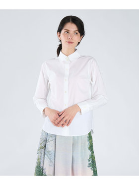 FEMME ウィメンズ コットン 長袖 ブラウス ”Gabrielle” ホワイト