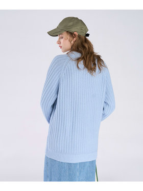 To b. by agnès b. 【Outlet】ラグランスリーブ ニット プルオーバー ライトブルー
