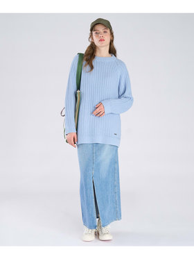 To b. by agnès b. 【Outlet】ラグランスリーブ ニット プルオーバー ライトブルー