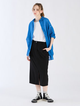 To b. by agnès b. 【Outlet】ロングスリーブボーイズシャツ ブルー
