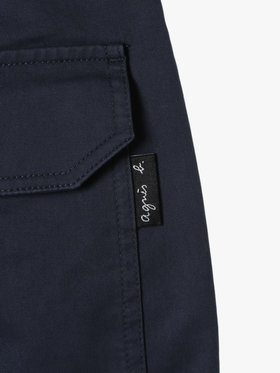 HOMME メンズ メンズ コットン ギャバジン ストレート パンツ ”Antton” ネイビー