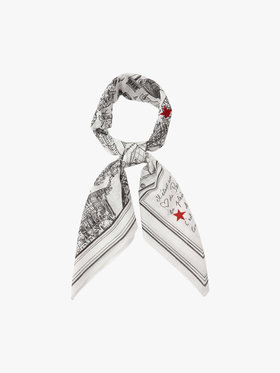 FEMME ウィメンズ コットン スカーフ "Rue du Jour" ホワイト