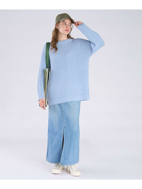 To b. by agnès b. 【Outlet】ラグランスリーブ ニット プルオーバー ライトブルー