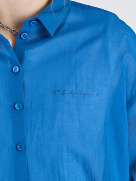 To b. by agnès b. 【Outlet】ロングスリーブボーイズシャツ ブルー
