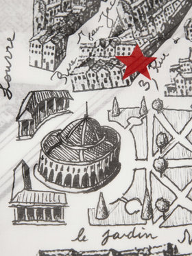 FEMME ウィメンズ コットン スカーフ "Rue du Jour" ホワイト