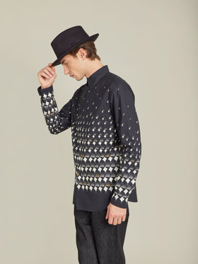 HOMME メンズ 【Outlet】IDO5 CHEMISE シャツ ブラック