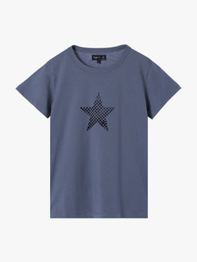 FEMME ウィメンズ アイコニック プリント コットン 半袖 Tシャツ ”Etoile” グレー