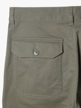 HOMME メンズ メンズ コットン ギャバジン ストレート パンツ ”Antton” カーキ