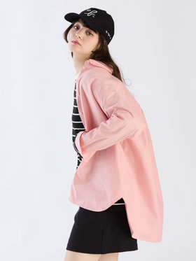 To b. by agnès b. 【Outlet】ロングスリーブボーイズシャツ ピンク