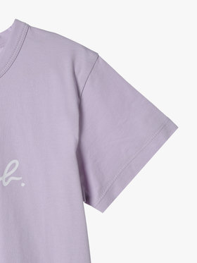 ENFANT ガールズ キッズ ロゴ ハート プリント コットン 半袖 Tシャツ "Pirate" パープル系その他