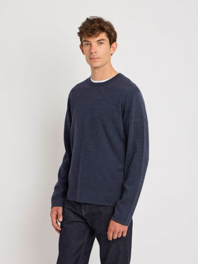 HOMME メンズ メンズ メリノウール 長袖 ニットプルオーバー ”Park” ブルー系その他