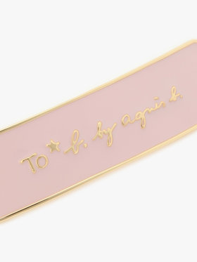 To b. by agnès b. カラー エポキシ ヘアバレッタ ピンク