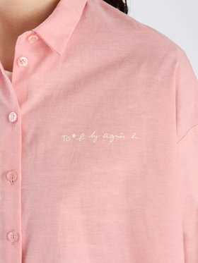 To b. by agnès b. 【Outlet】ロングスリーブボーイズシャツ ピンク